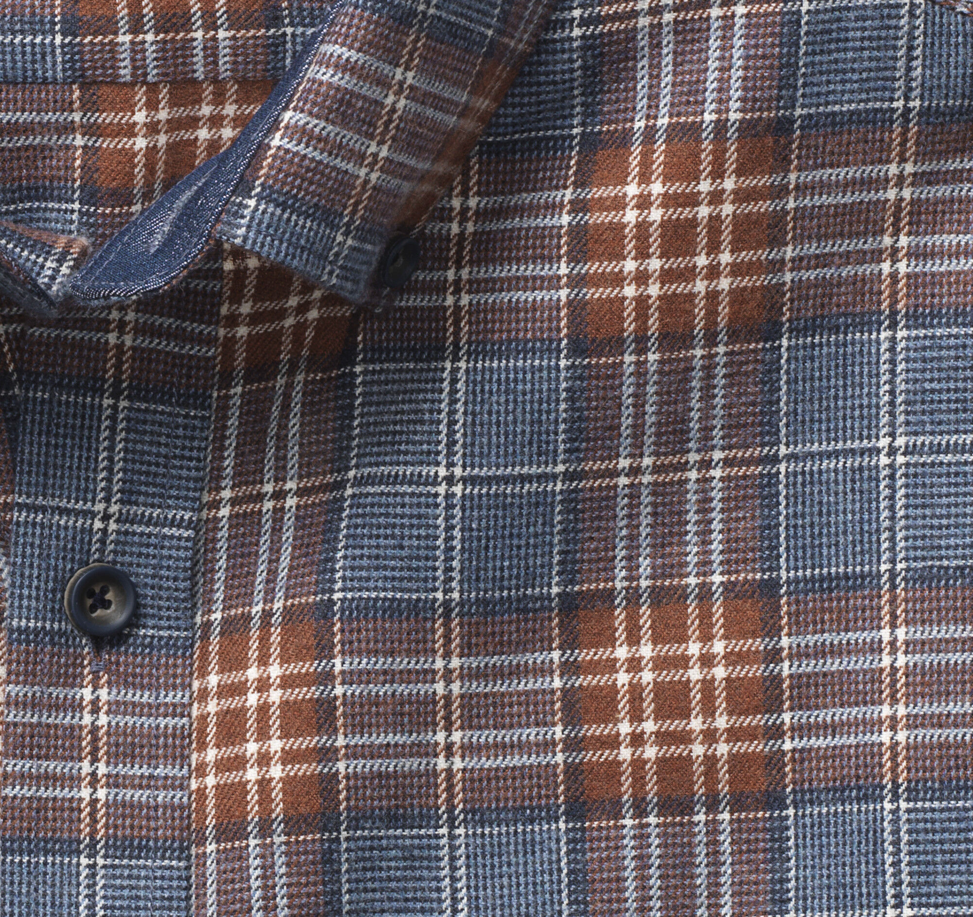 Layered Plaid Brushed-Cotton Button-Collar Shirt | Johnston & Murphy