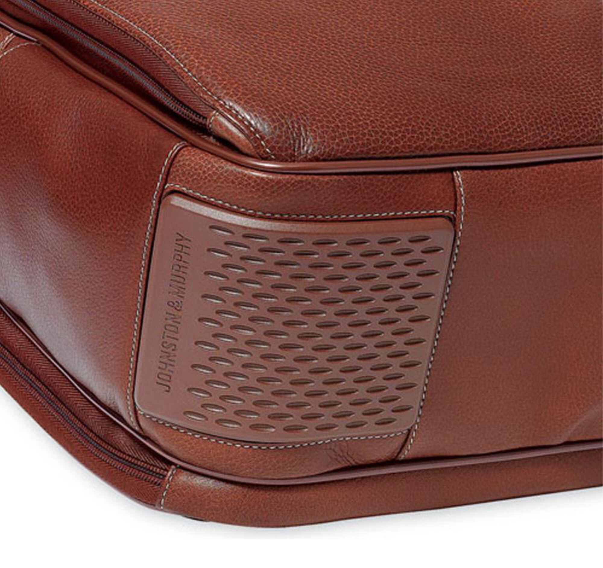DoubleZip Leather Briefcase Johnston & Murphy