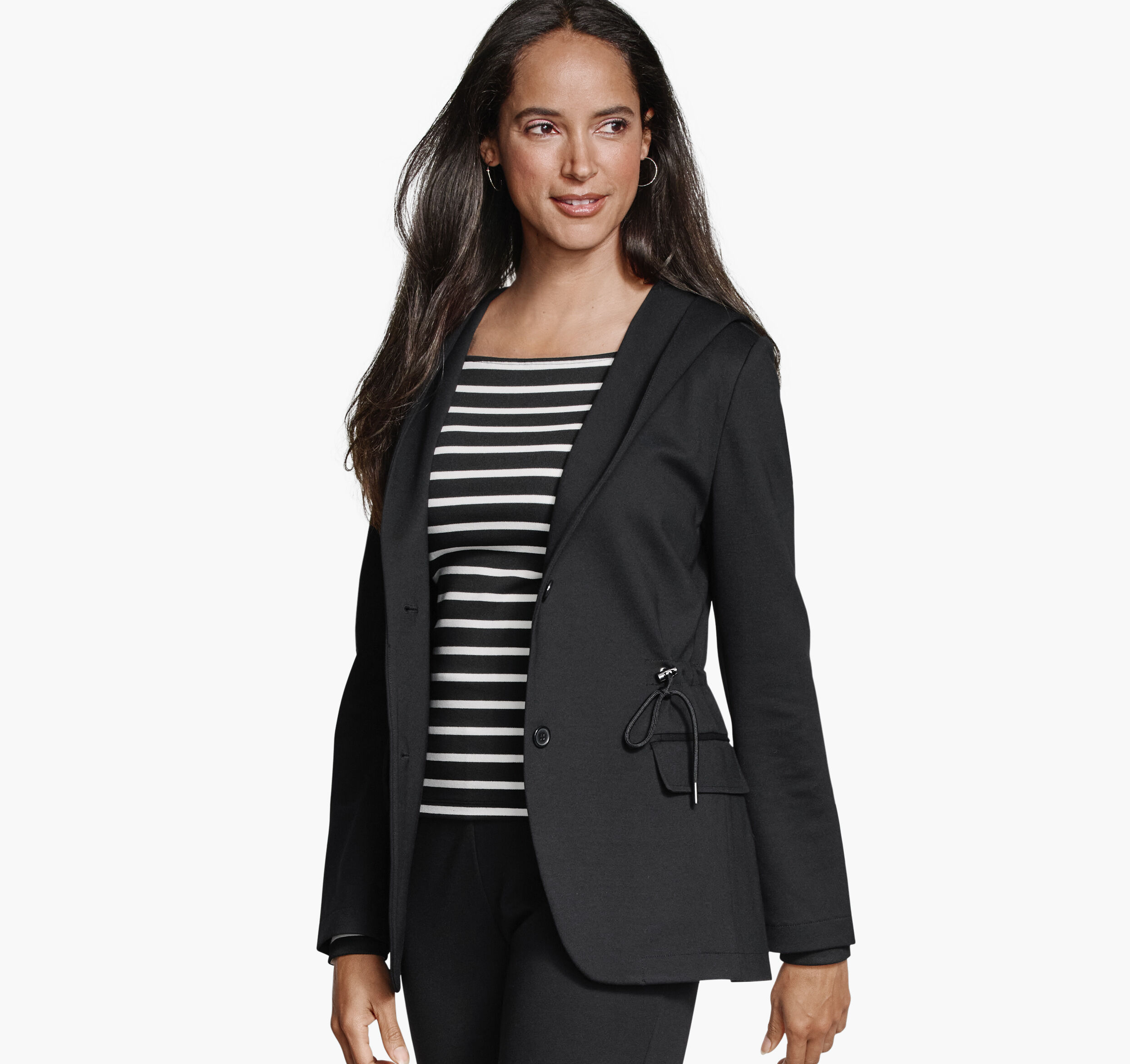 XC Flex® Shawl-Collar Blazer with Hood