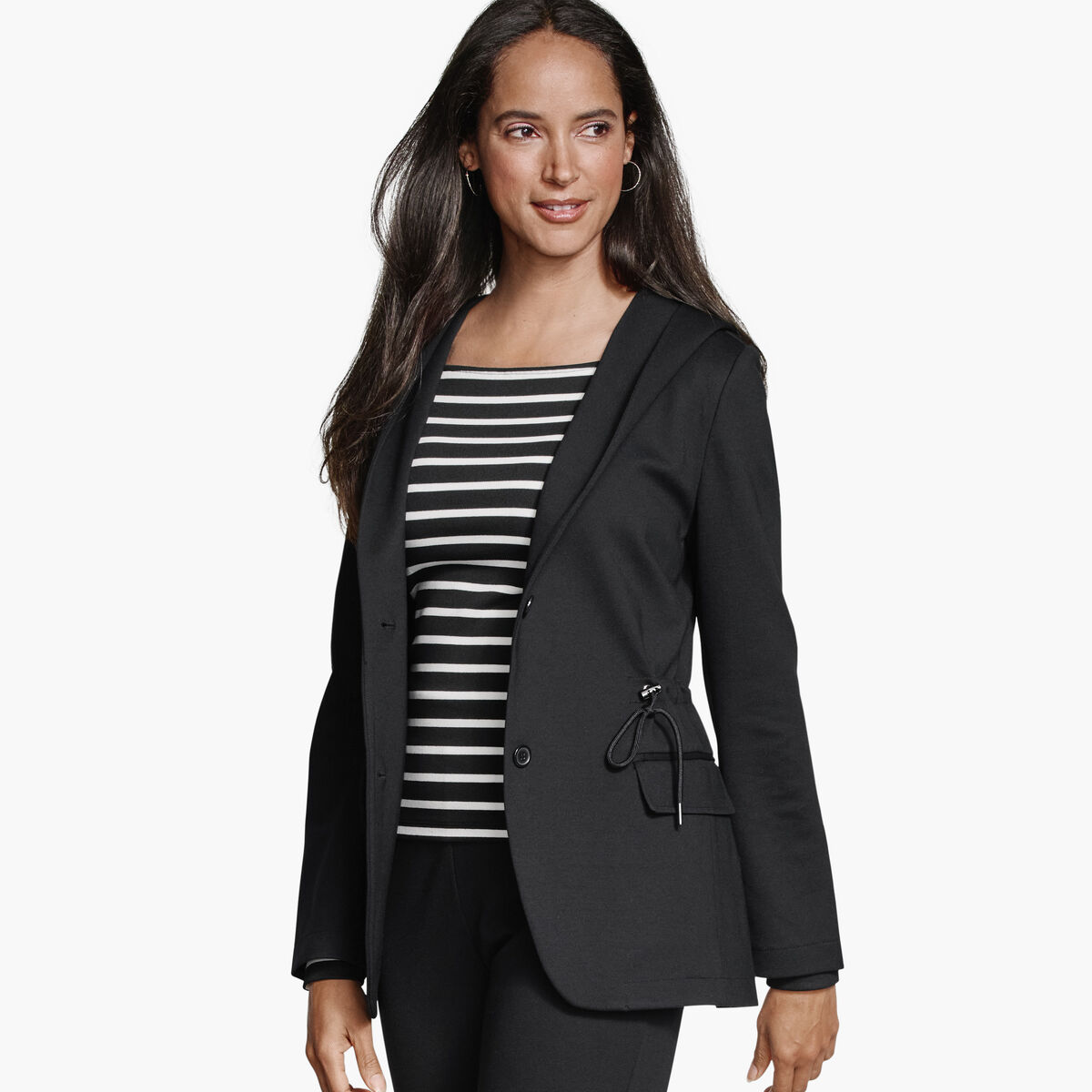 XC Flex&reg; Shawl-Collar Blazer with Hood image number null