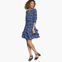 Tiered V-Neck Print Dress image number null