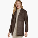 Faux-Suede Long Blazer image number null