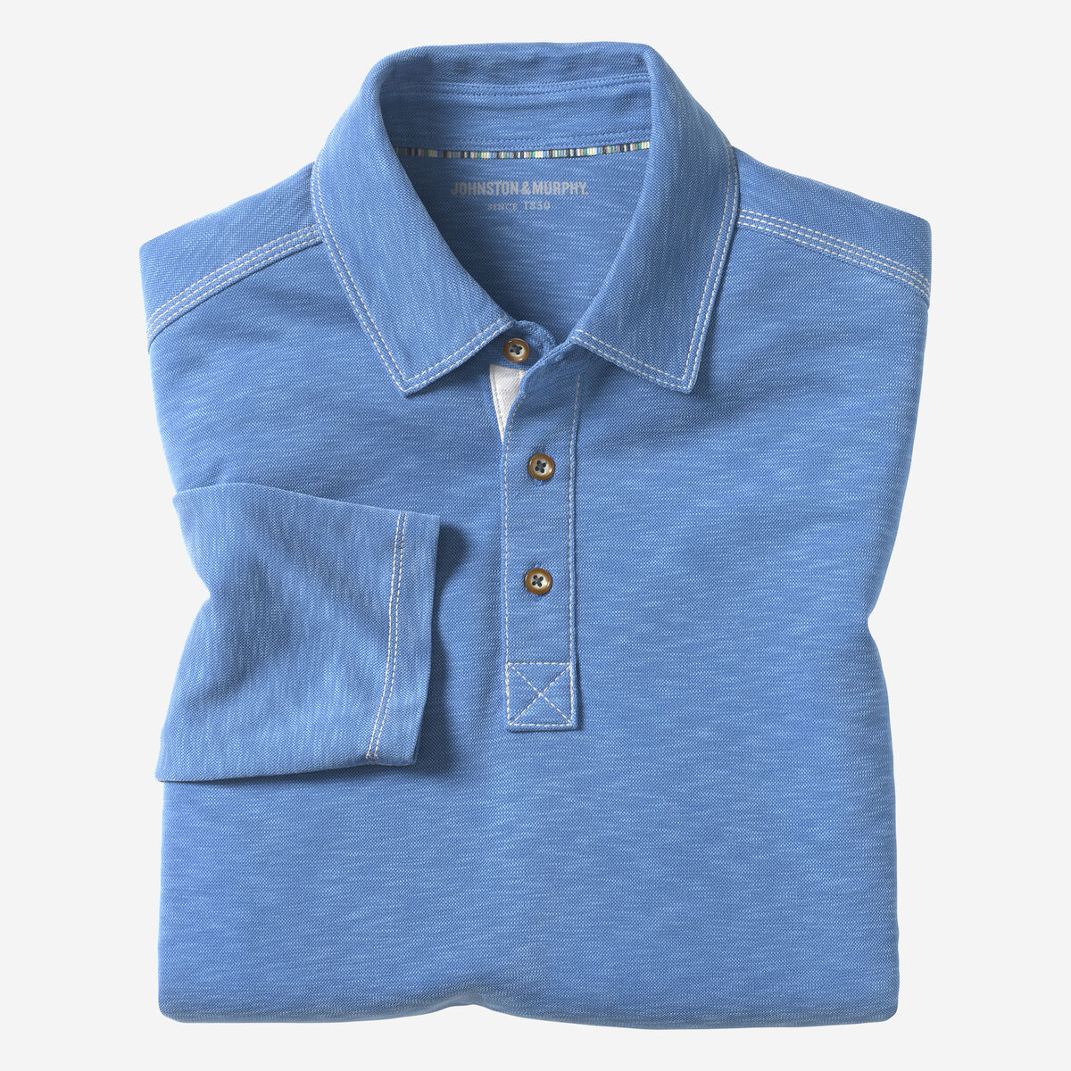 Vintage Slub Long-Sleeve Polo image number null