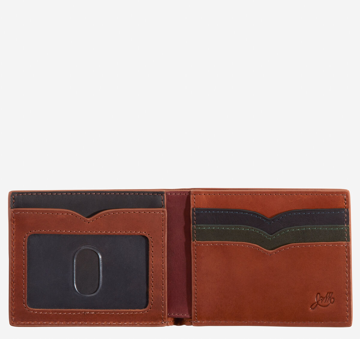 Colorblock Perforated Billfold Wallet image number null