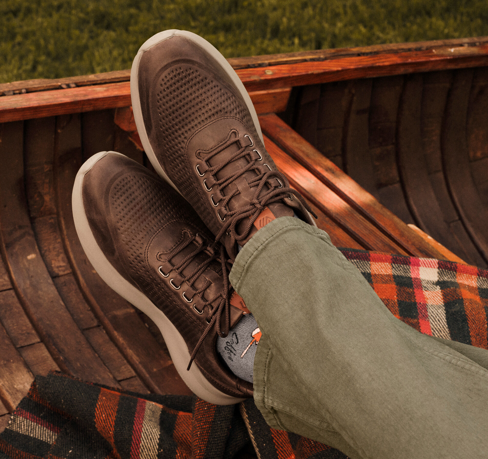 Men's Amherst 2.0 Embossed U-Throat in Stone Oiled Full Grain