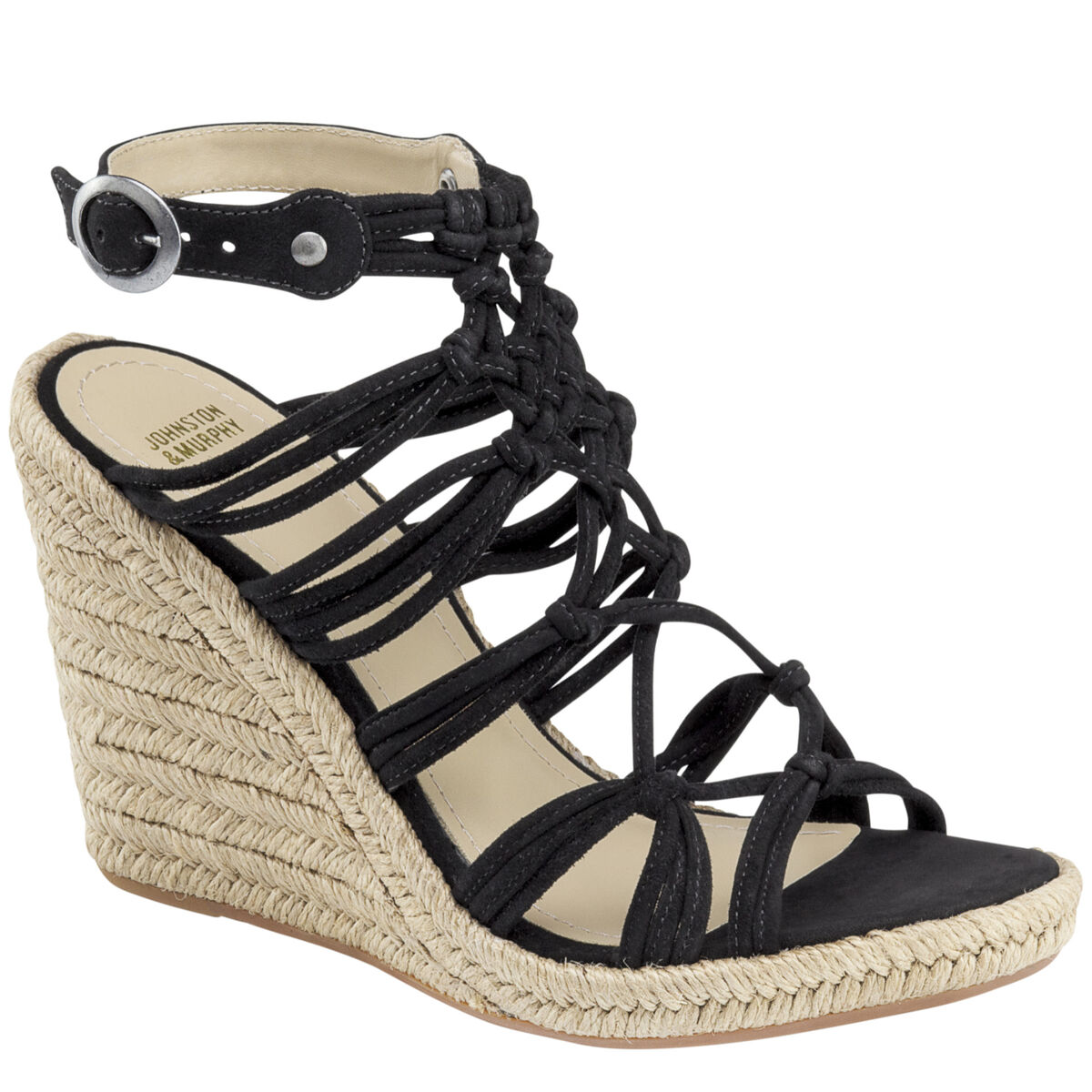 Mindy Braided Ankle-Strap Wedge image number null