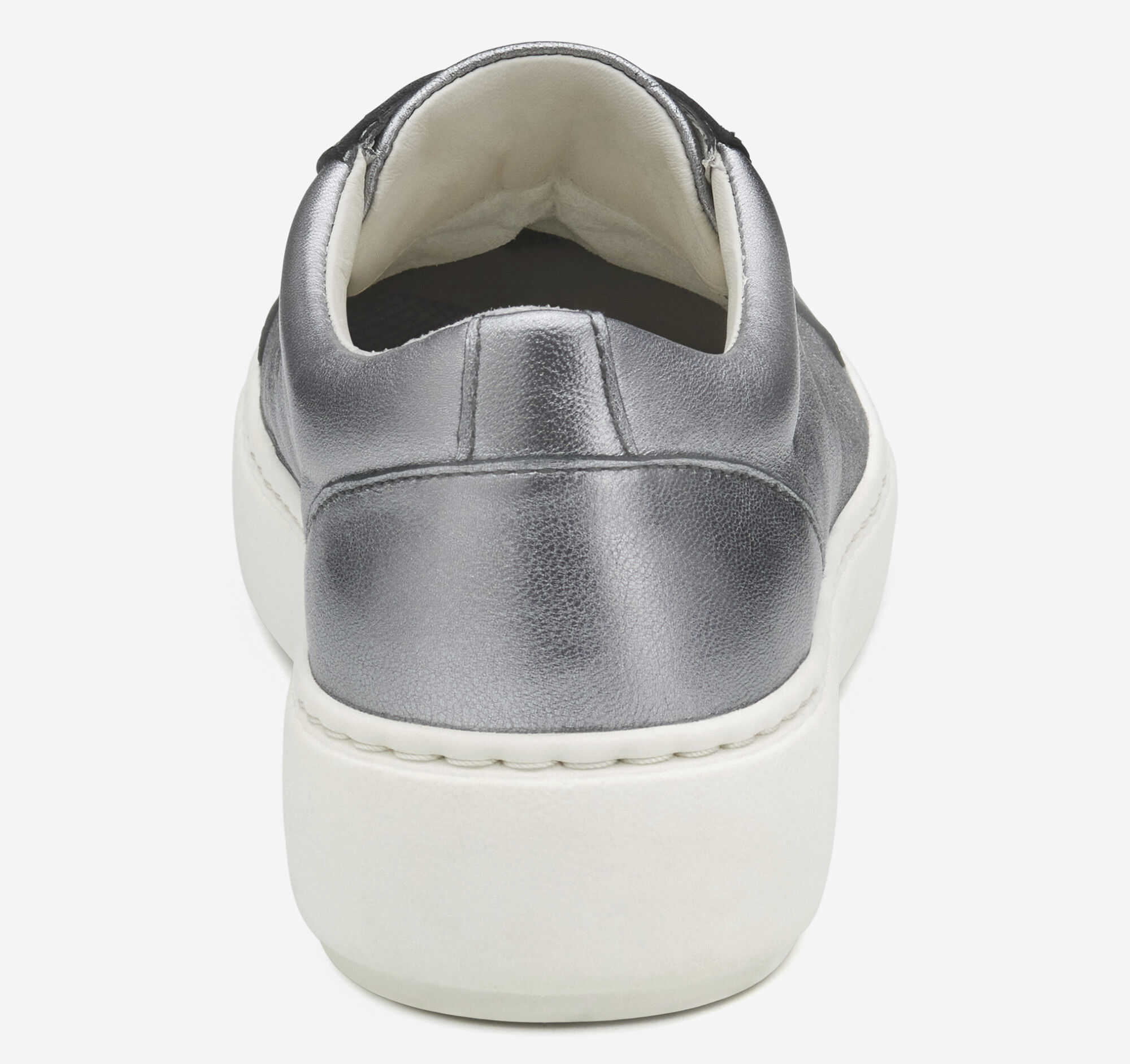 Women's Cammie Lace-Up in Pewter Metallic Glove Leather | Johnston