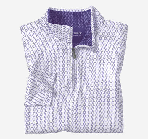 Game Day XC4&reg; Goal Post Print Quarter-Zip - Purple