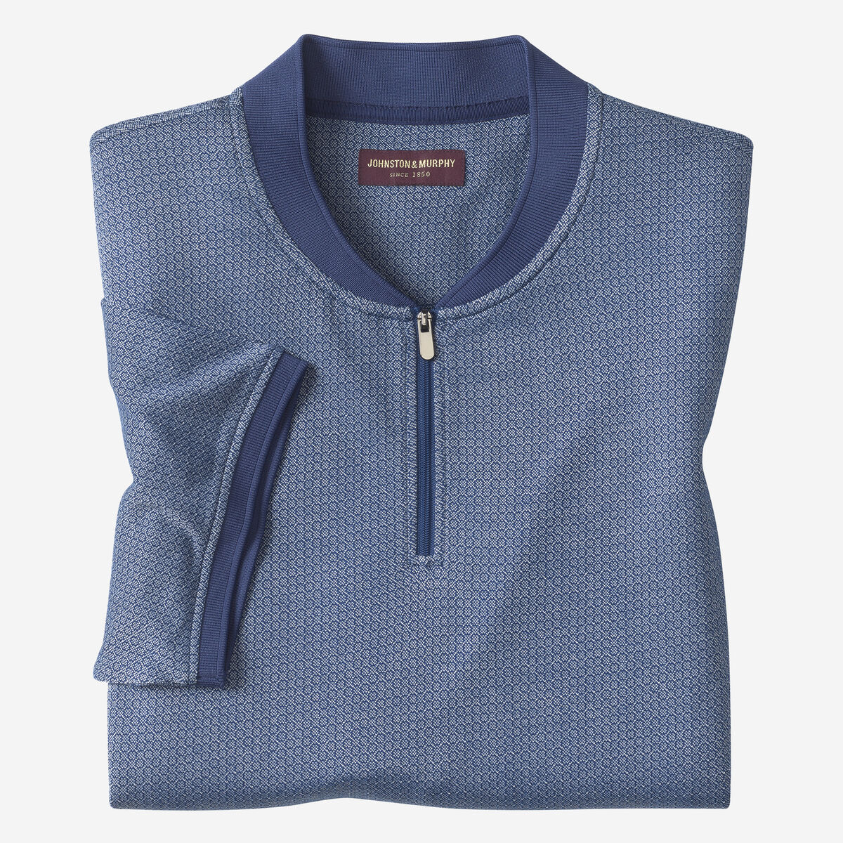 Jacquard Zip Polo image number null