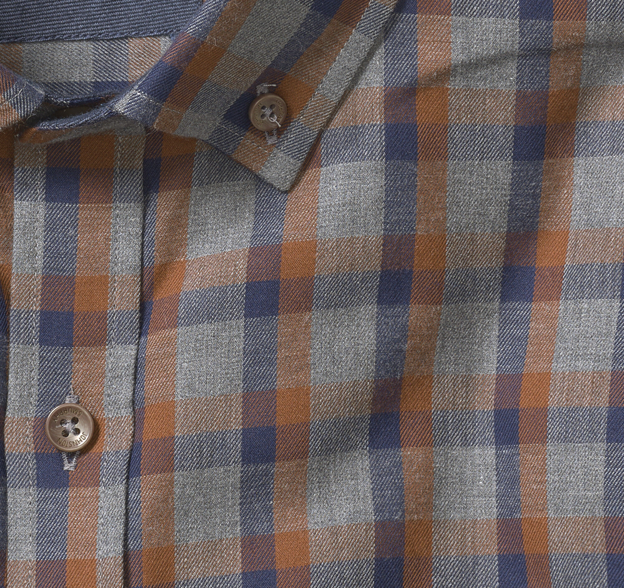 Men's Heathered Woven Shirts in Gray Quad Check | Johnston & Murphy
