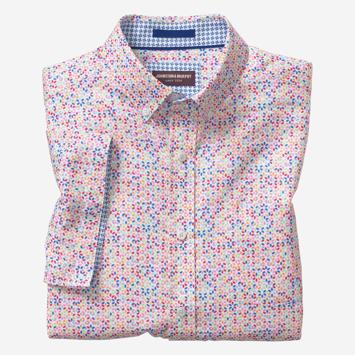 Textured Cotton Short-Sleeve Shirt image number null