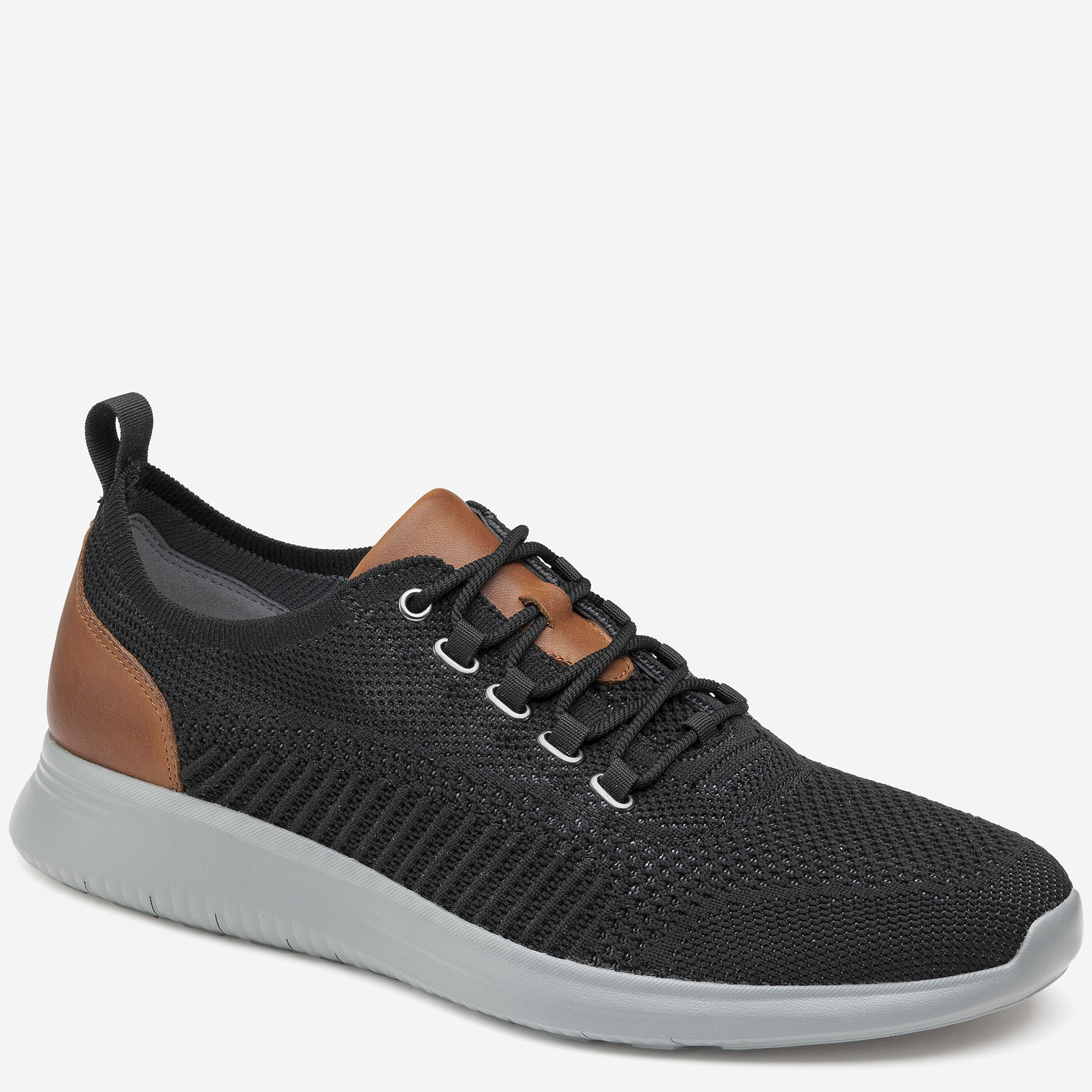 Johnston & Murphy Mens 10.5M Navy & Gray Knit Lace-Up Sneakers With Memory Foam 259395 PF50 AMHERST MEN SHOE SIZE 10 M BLACK KNIT LACE UP BY  main image 3
