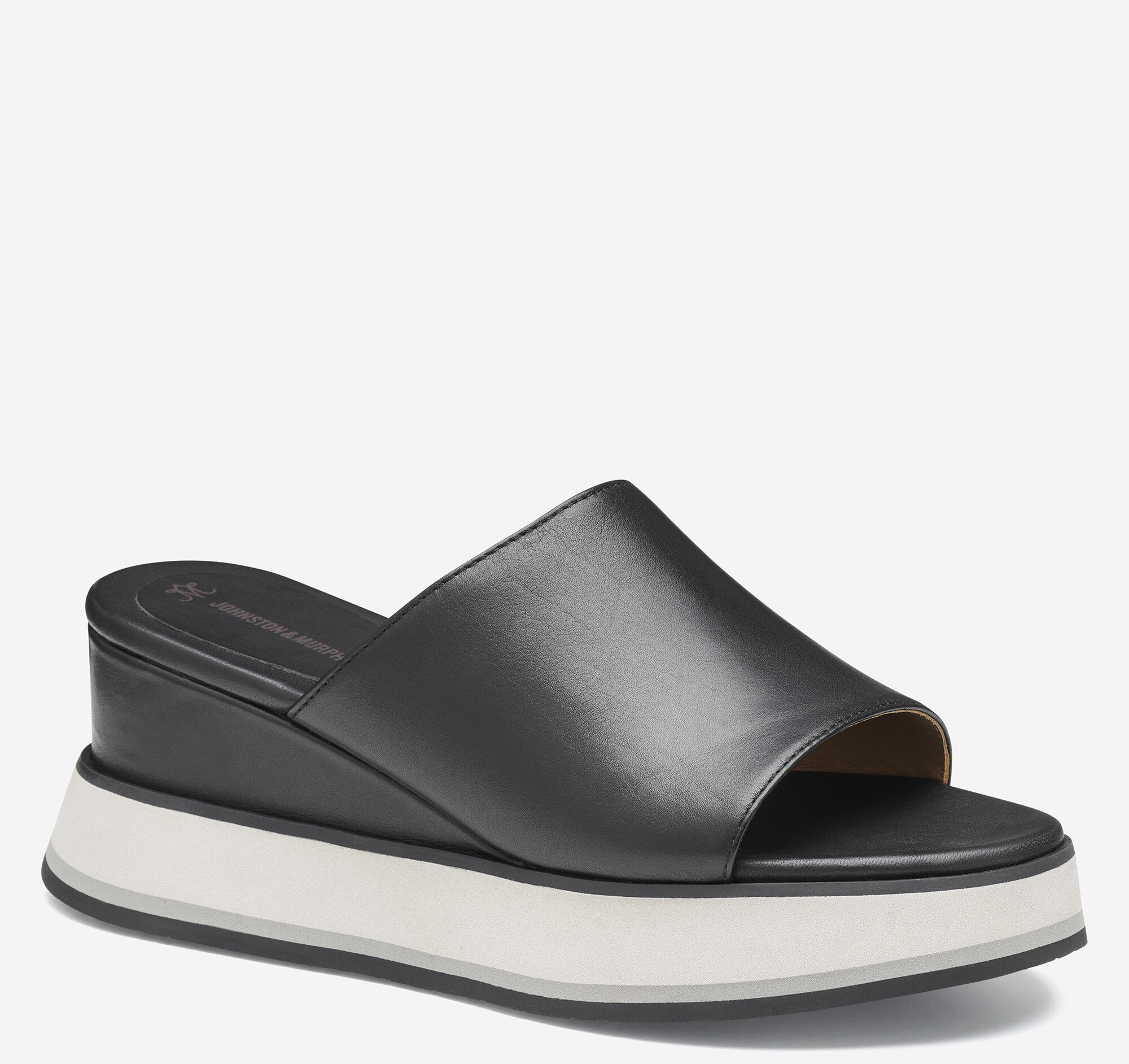 Women's Colleen Slide in Black Nappa Leather | Johnston & Murphy