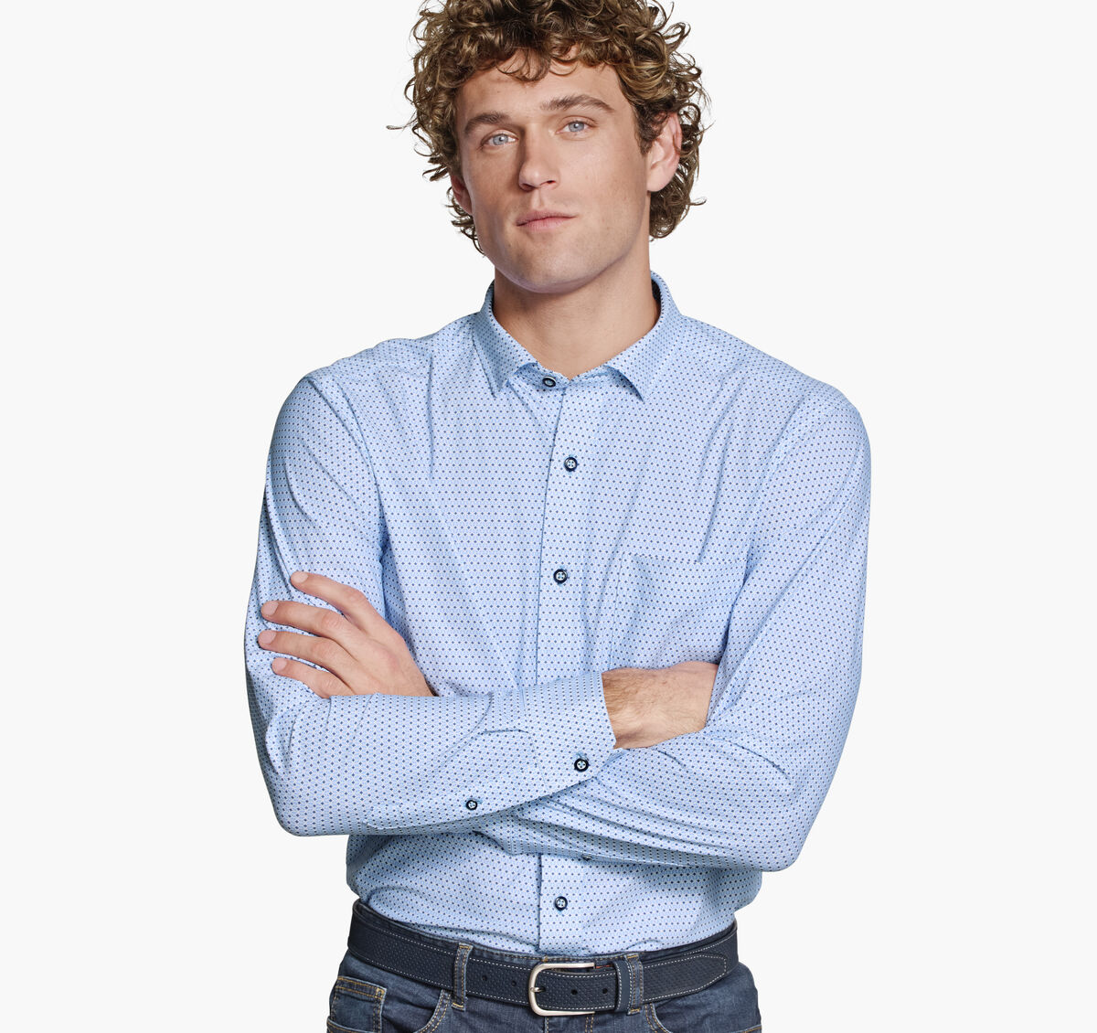 XC+&trade; Motion Long-Sleeve Print Knit Shirt image number null