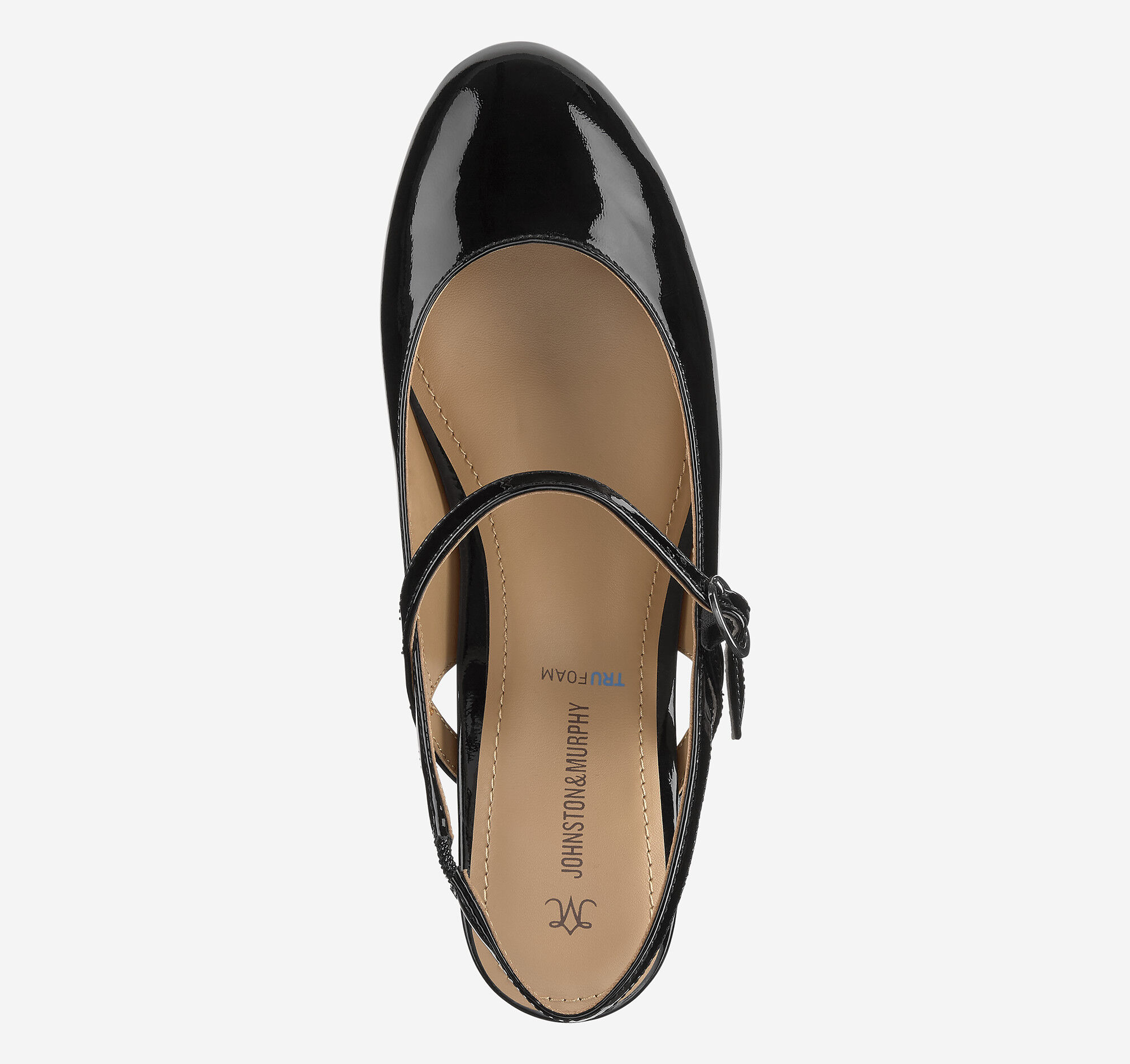 Women's Sienna Mary Jane Slingback in Black Patent Leather