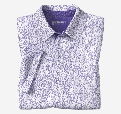 Game Day XC4&reg; Multi-Sport Print Polo - Purple