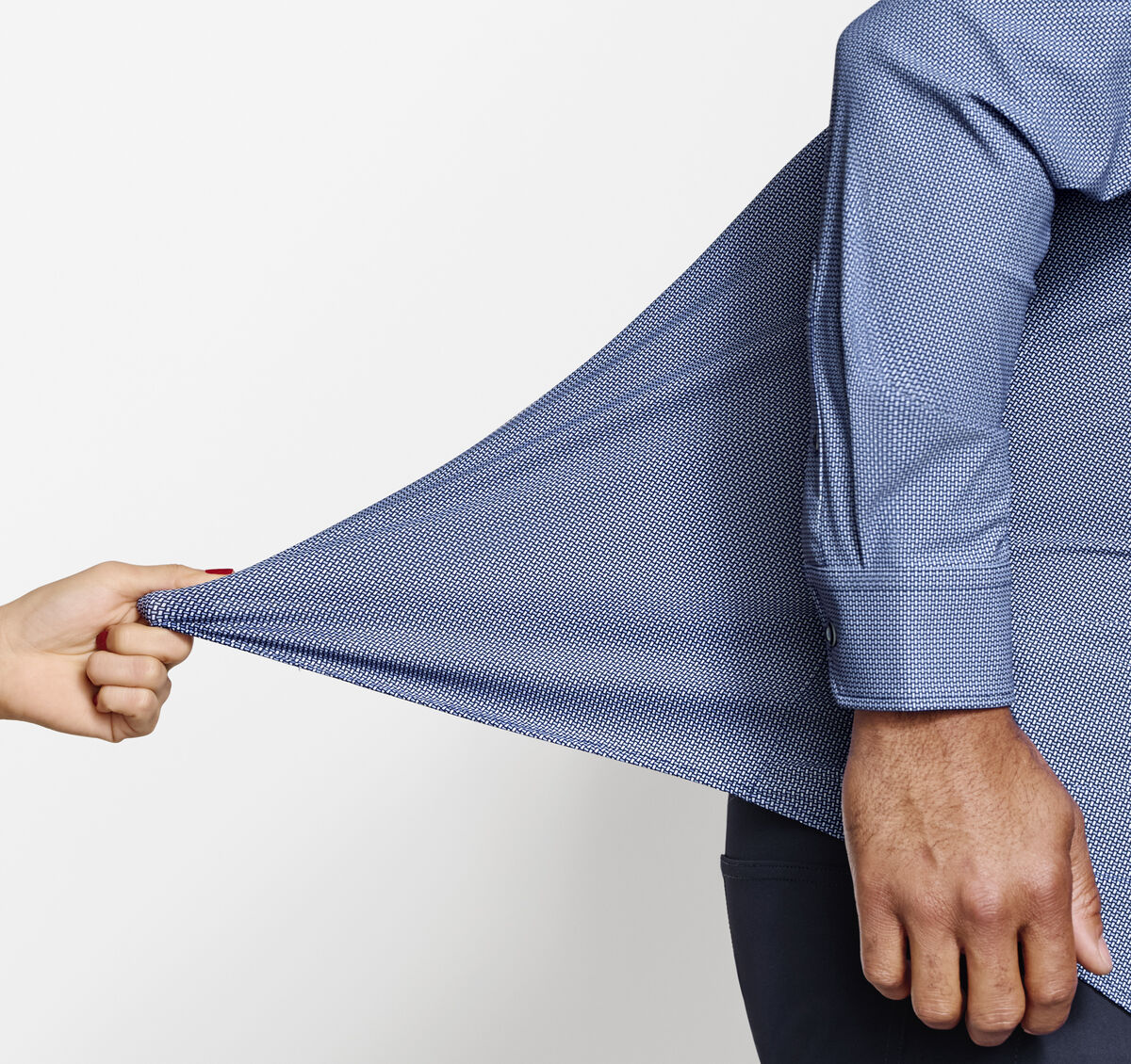 XC+&trade; Motion Long-Sleeve Dress Knit Shirt image number null