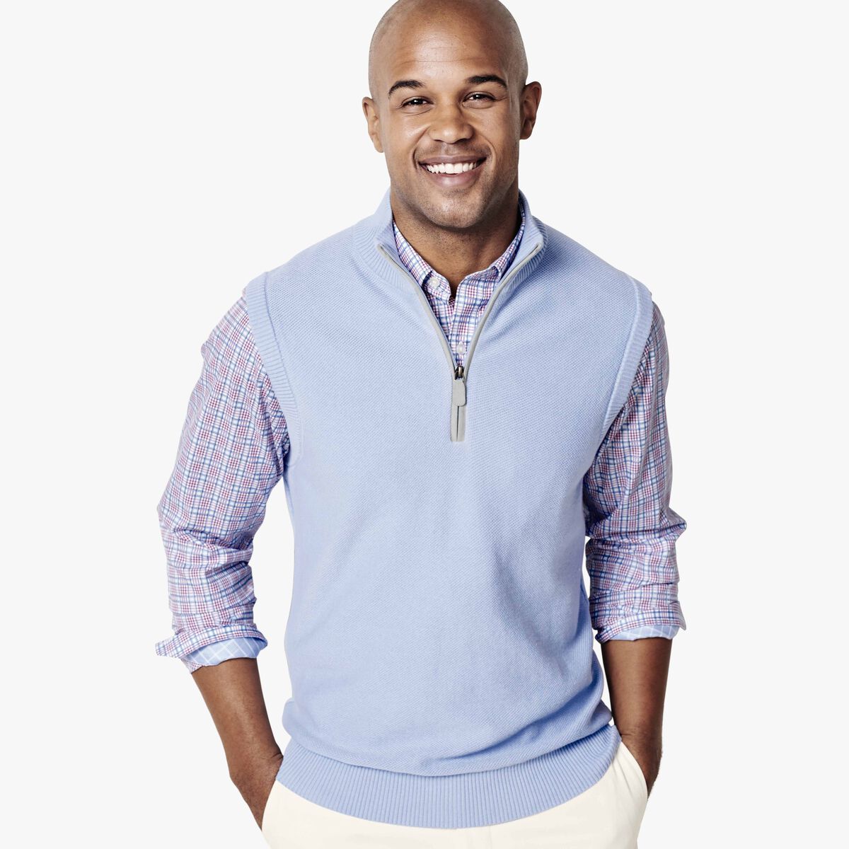 Quarter-Zip Sweater Vest image number null