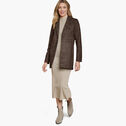 Faux-Suede Long Blazer image number null