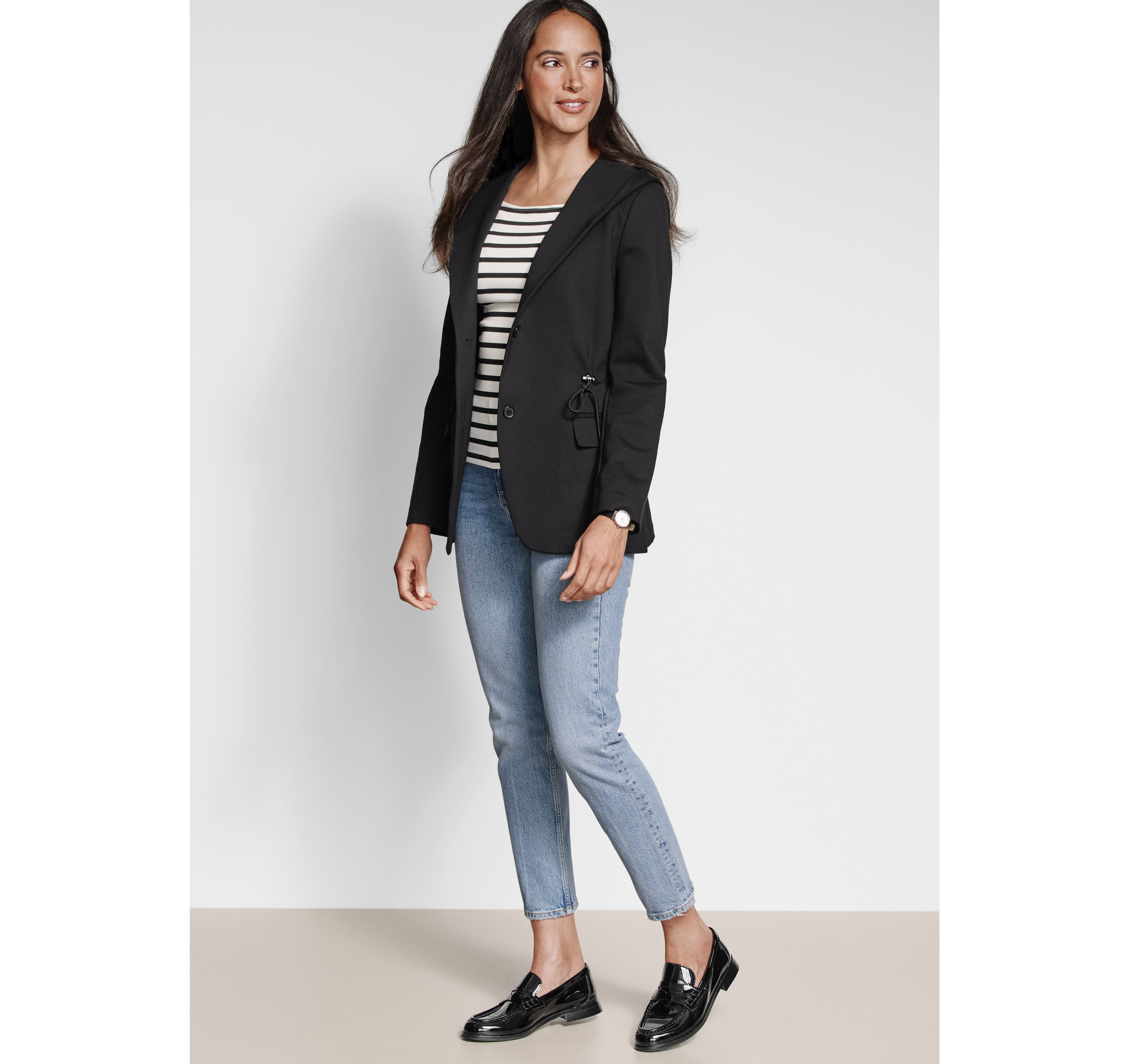 XC Flex® Shawl-Collar Blazer with Hood