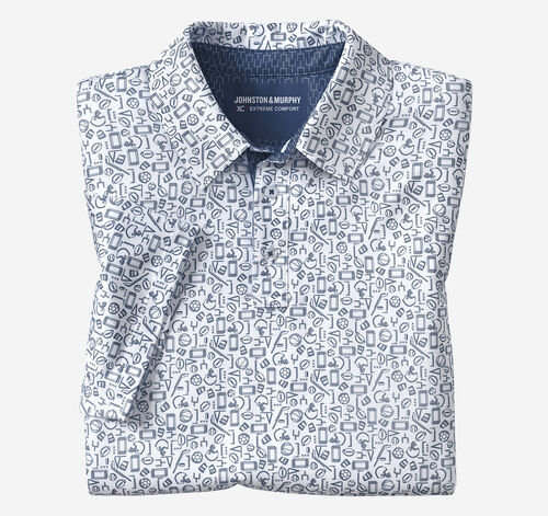 Game Day XC4&reg; Multi-Sport Print Polo - Navy
