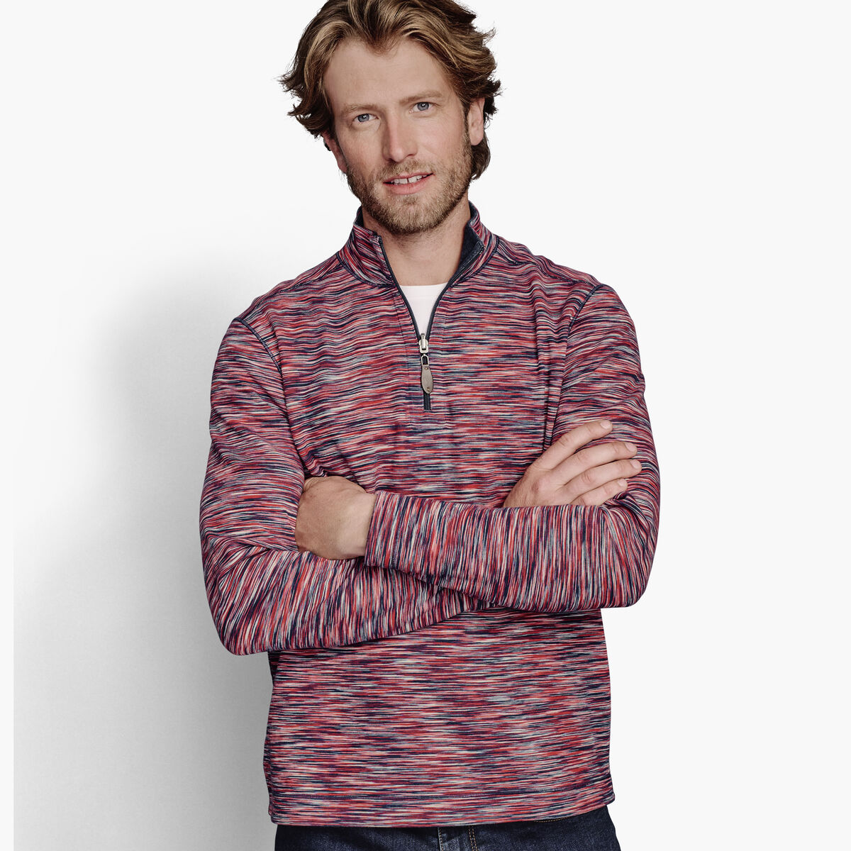 Reversible Space-Dyed Quarter-Zip image number null