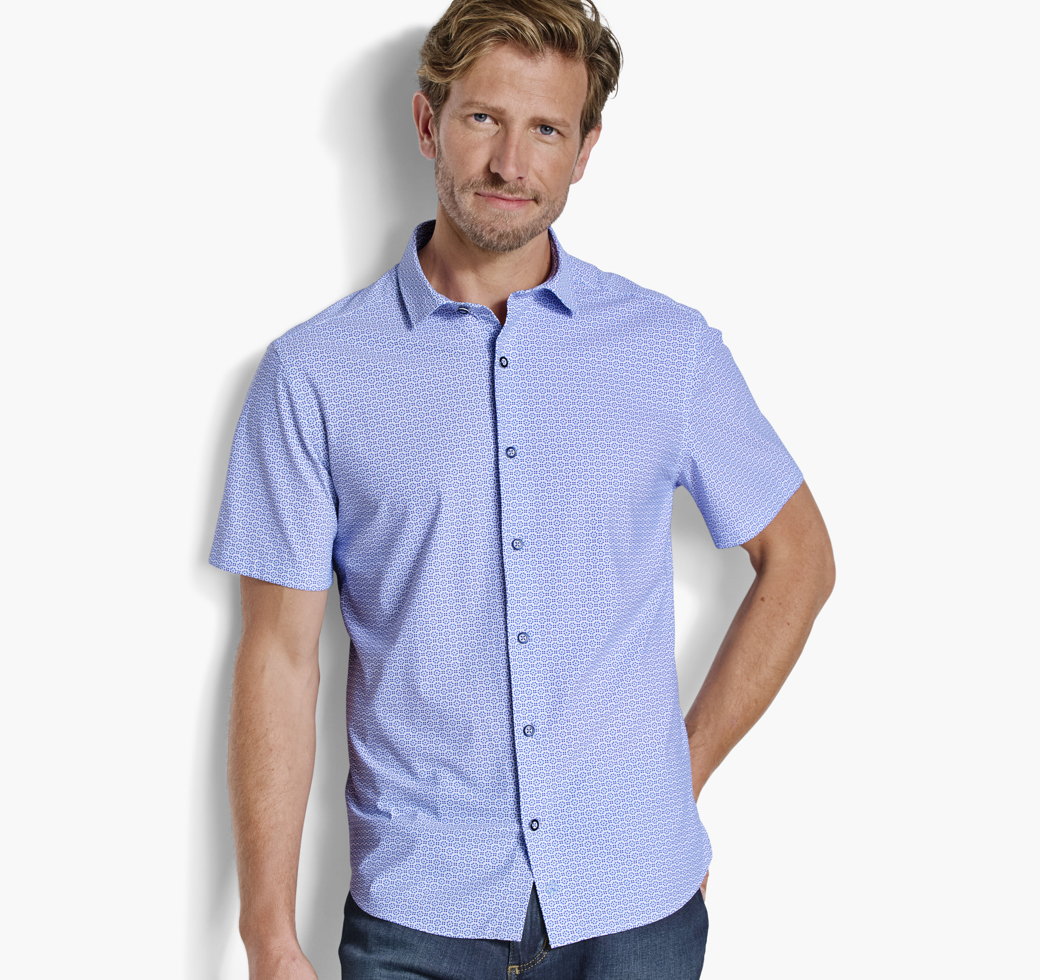 XC+™ Motion Short-Sleeve Print Knit Shirt