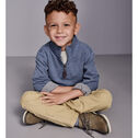 Boys Reversible Solid Quarter Zip image number null
