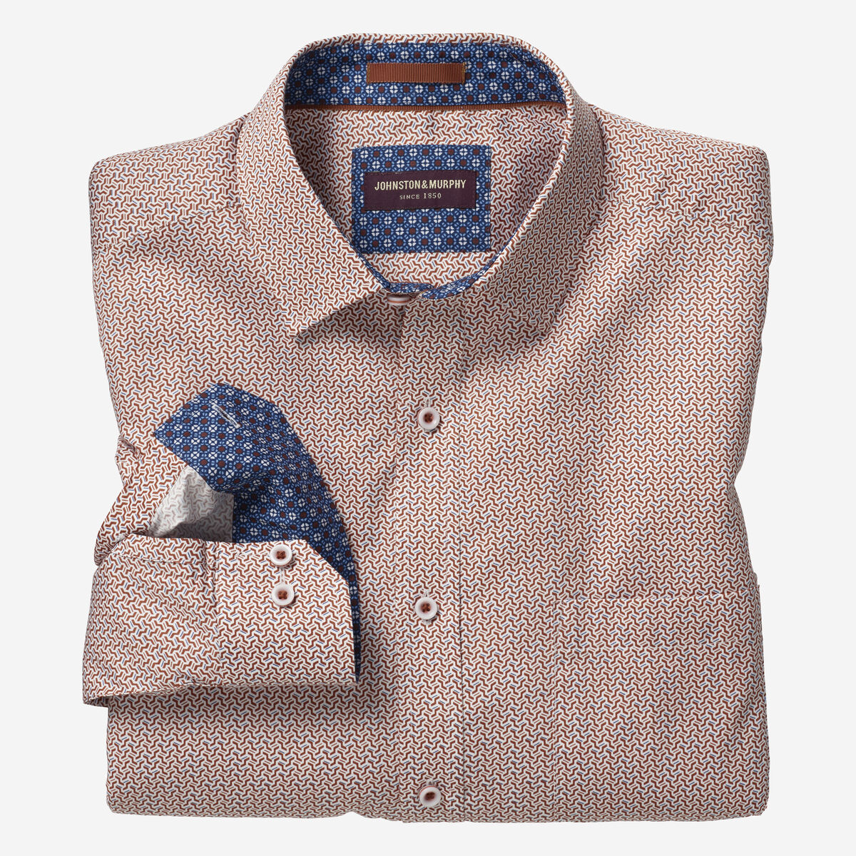 Split Maze Print Shirt image number null