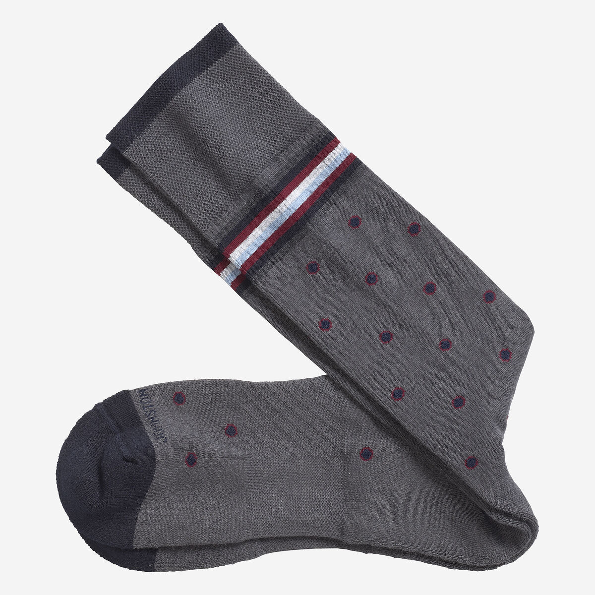 First In Comfort Stripe Dot Socks image number null
