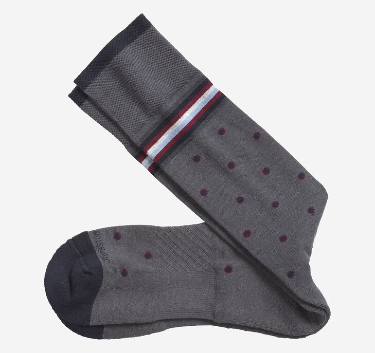 First In Comfort Stripe Dot Socks Johnston & Murphy