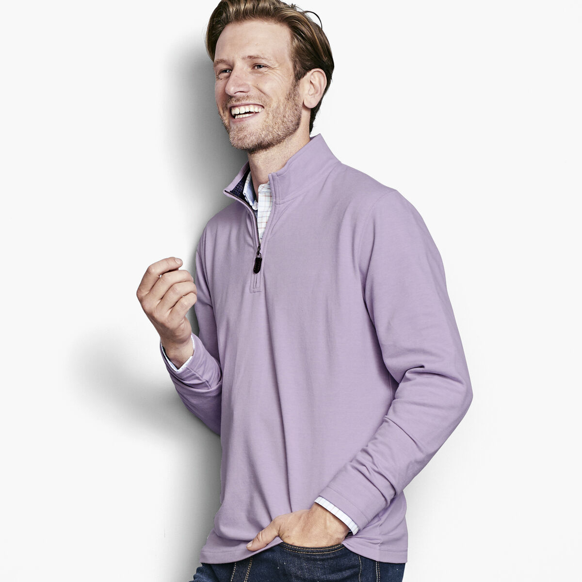 French Terry Quarter-Zip image number null