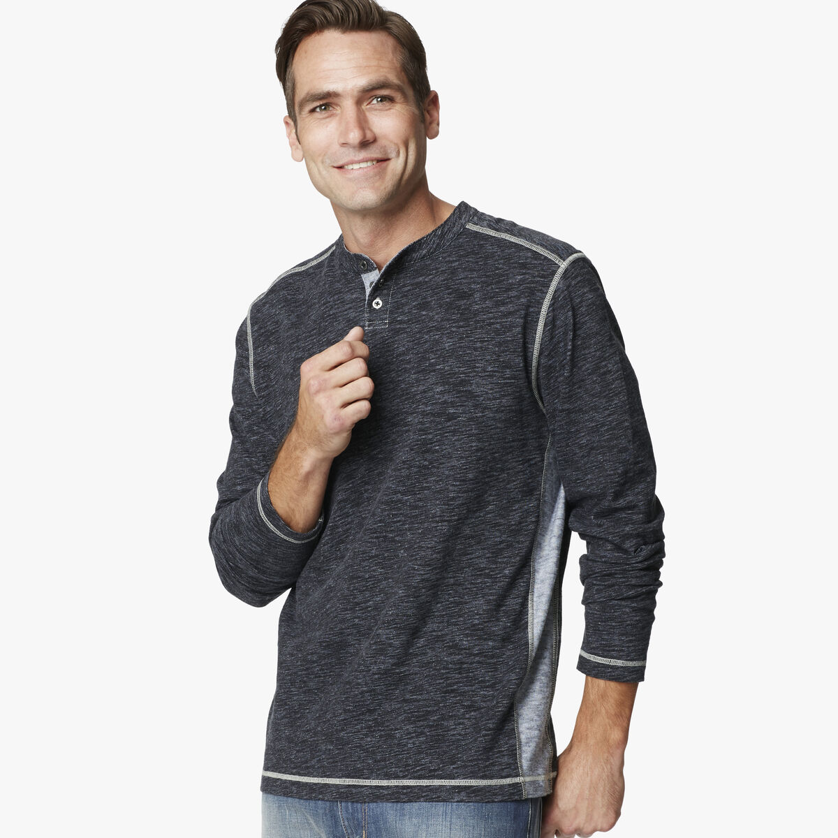 Vintage Slub Henley image number null