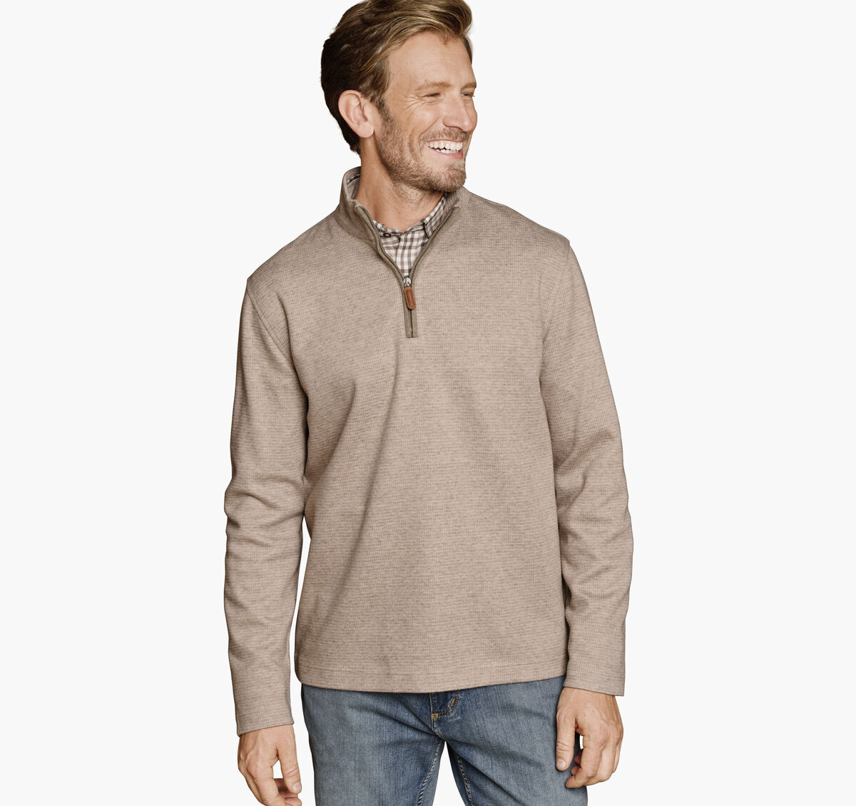 Brushed Quarter-Zip image number null
