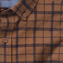 Long-Sleeve Twill Checked Shirt image number null