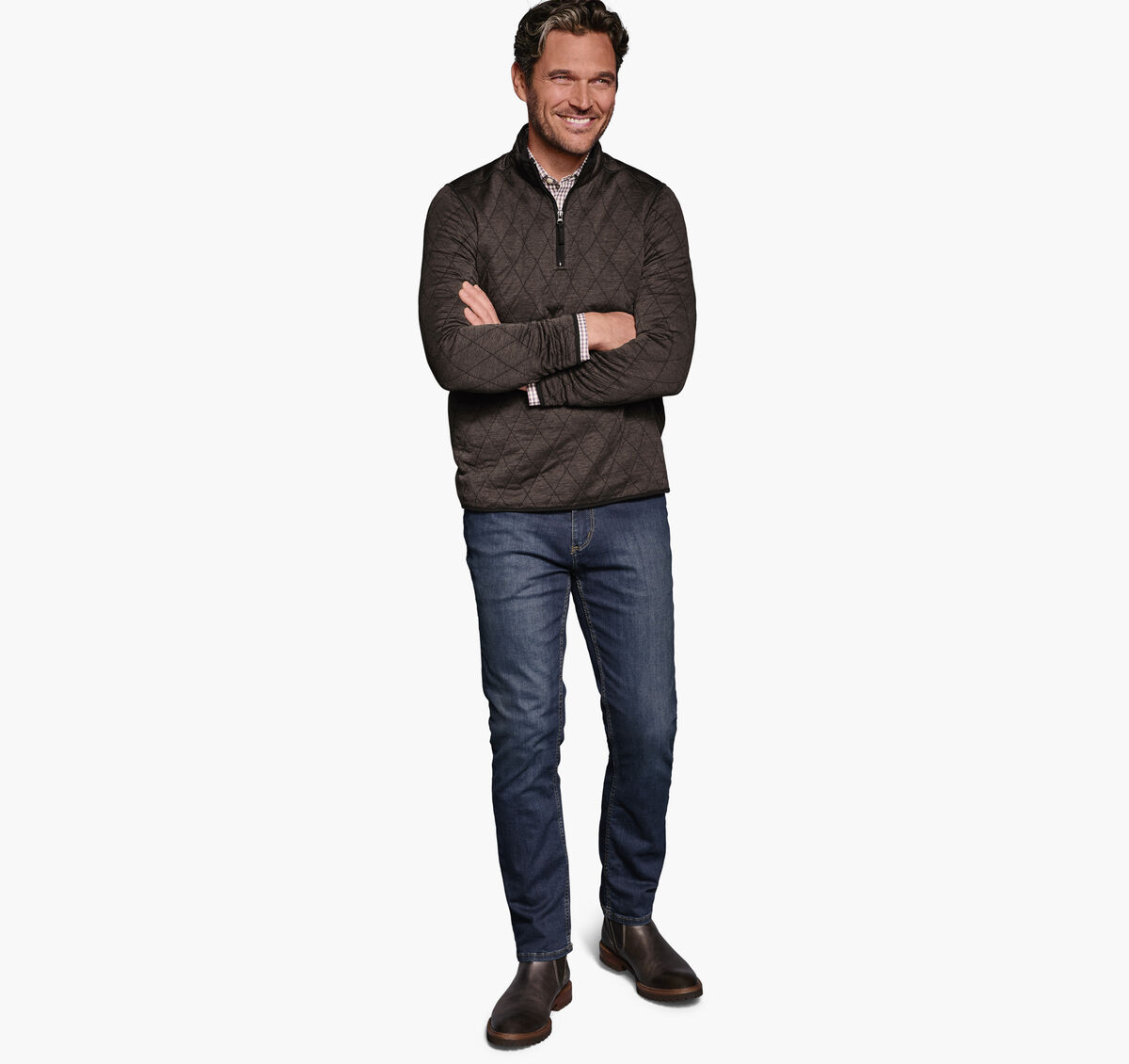 Diamond Quilt Quarter-Zip image number null