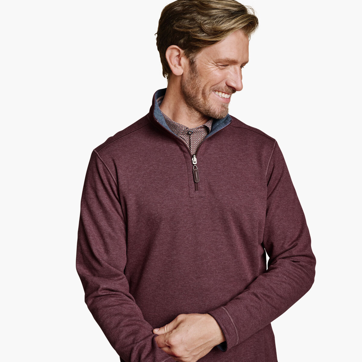 Icon Reversible Solid Quarter-Zip image number null