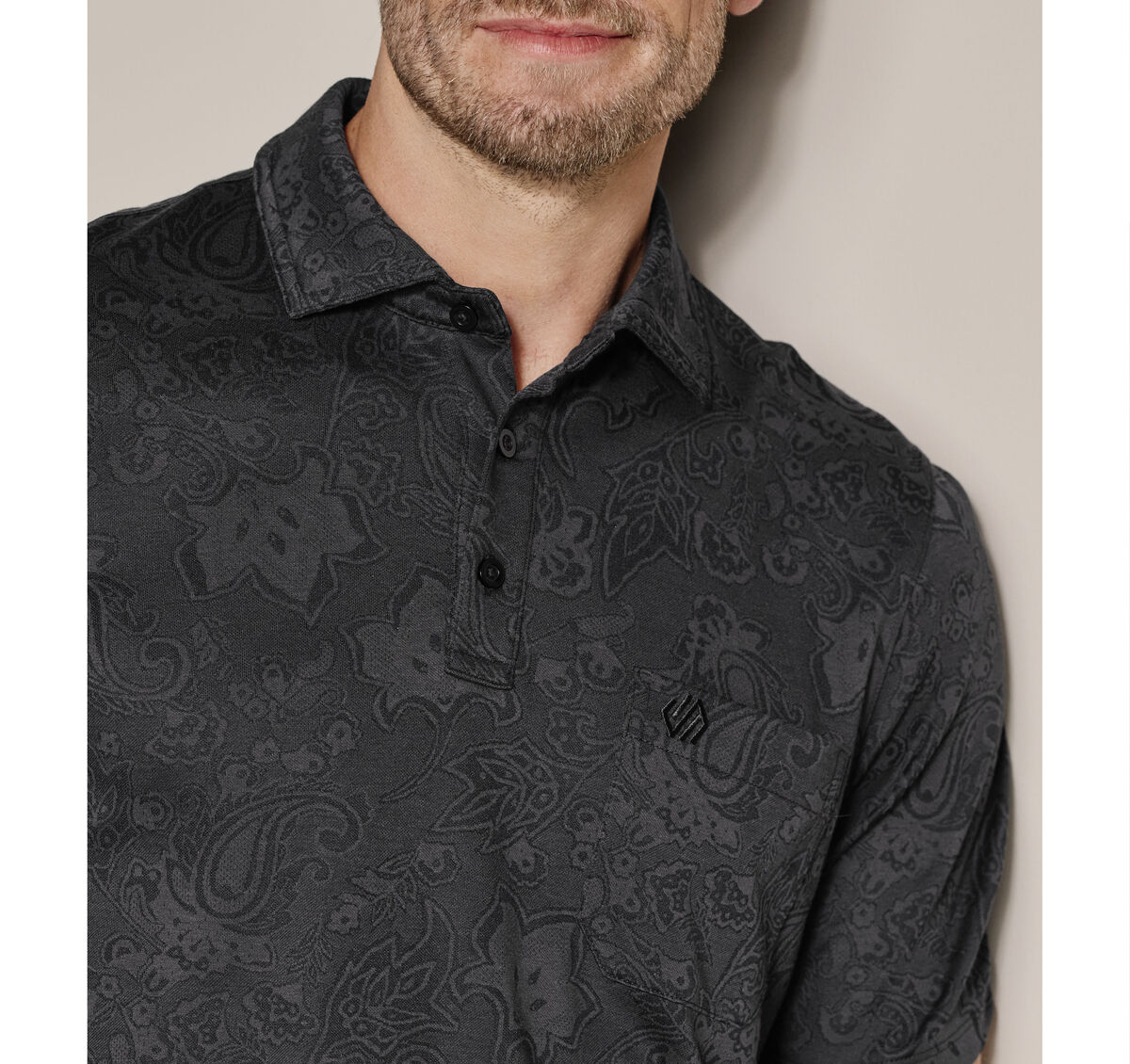 Evans Jacquard Polo image number null