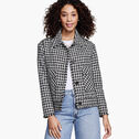 Raw-Edge Houndstooth Jacket image number null