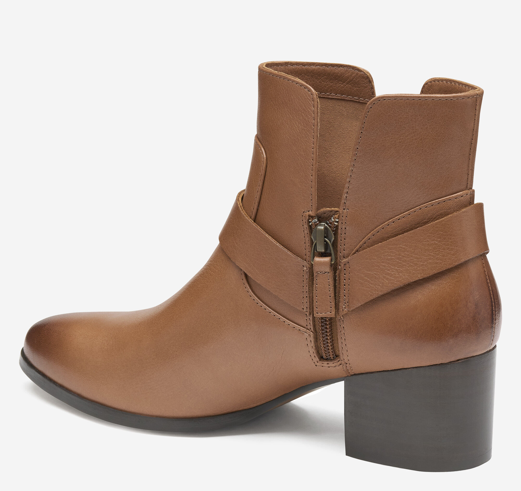 Women's Trista Harness Bootie in Cognac Calfskin | Johnston & Murphy
