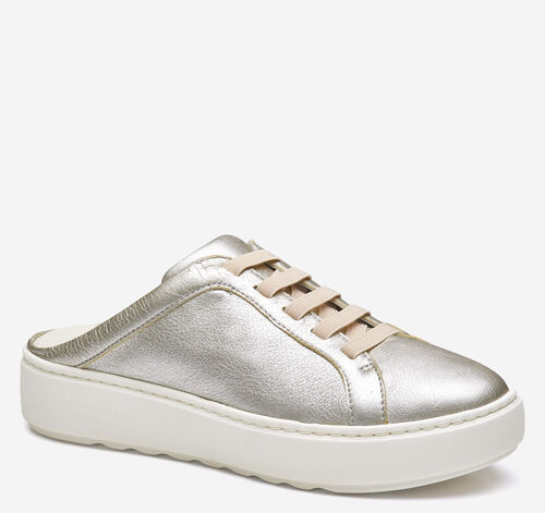 Cammie Mule - Gold Metallic Italian Sheepskin