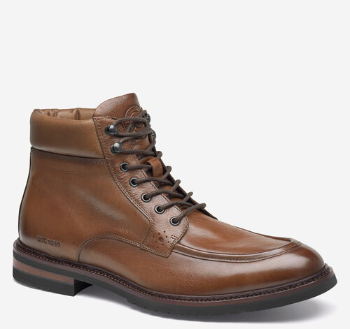 Hartford Moc-Toe Boot - Tan Italian Full-Grain Leather