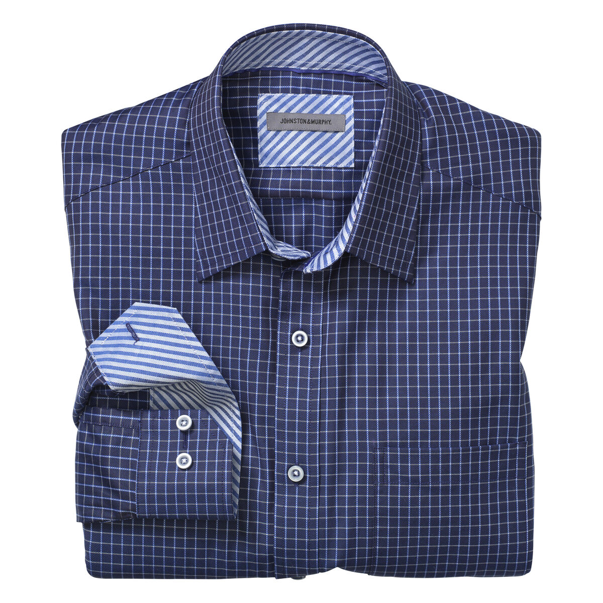 Tailored Fit Dark Graph Check Shirt image number null