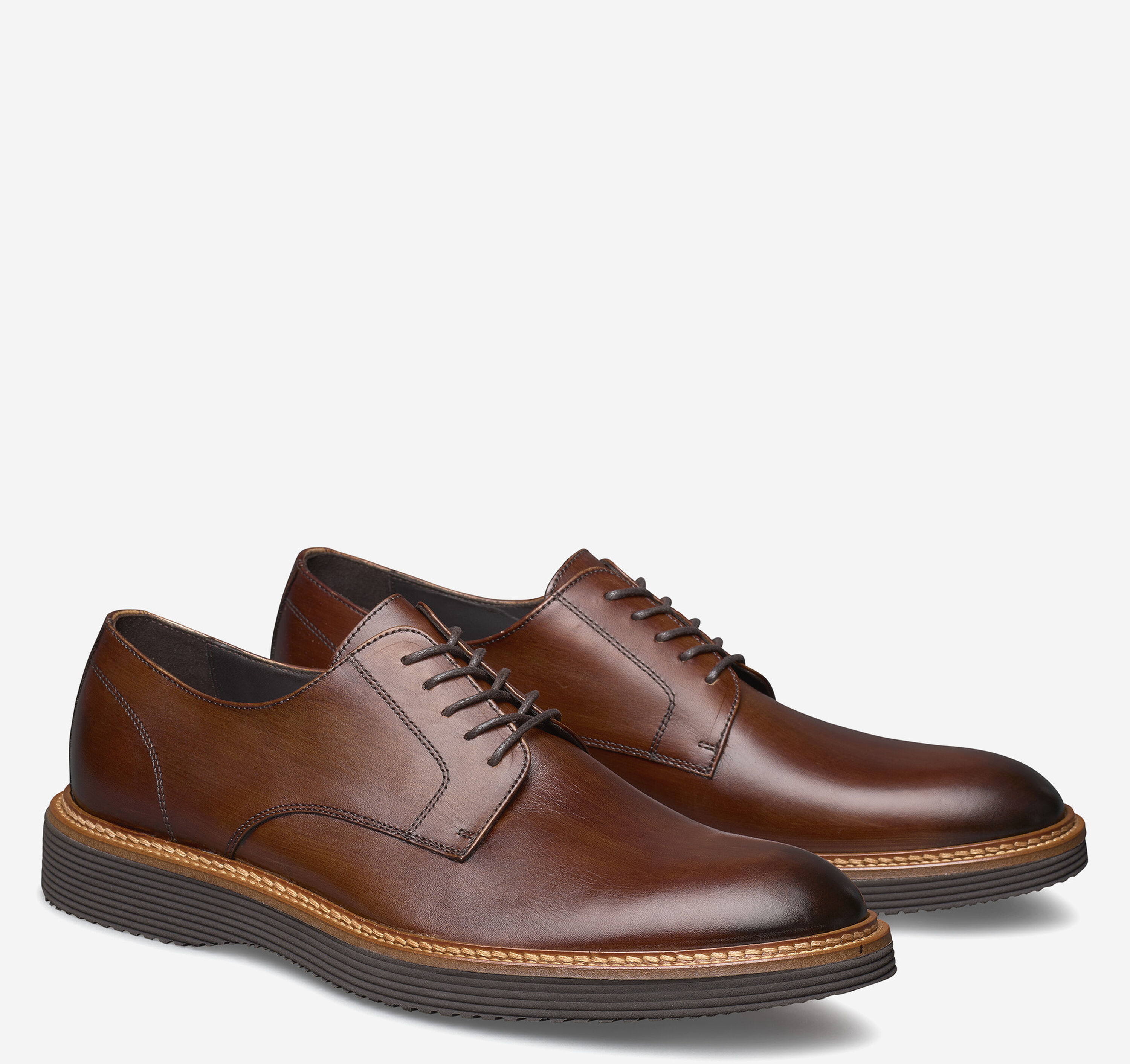 New‎ $145 Men\'s Johnston & Murphy Brown Stratford Plain Toe Derby Shoes Size 9 M Men main image 4