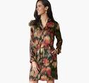 Printed Button-Front Dress image number null