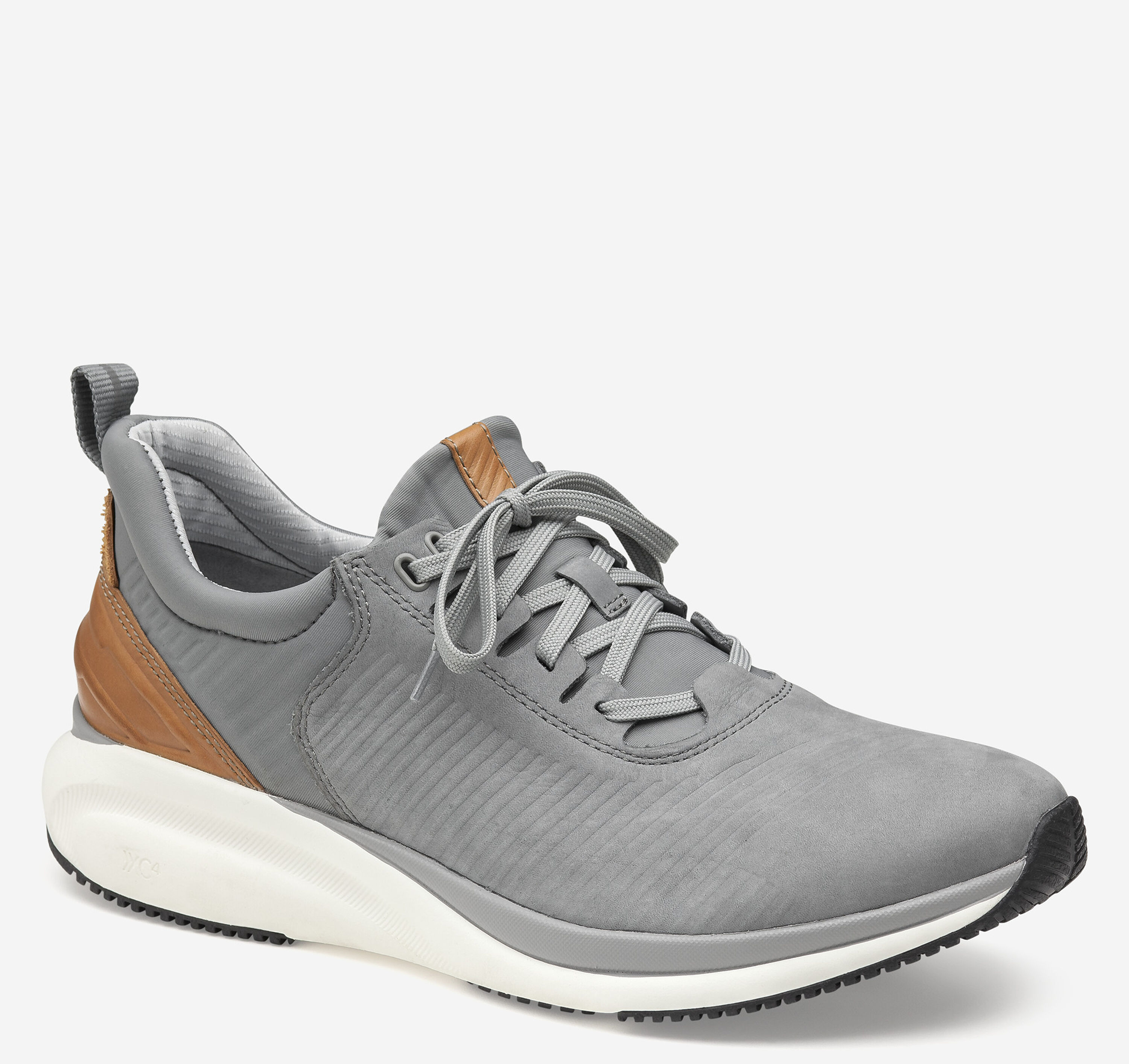 Men\'s Johnston and Murphy Casual Athletic Sneakers in Light Gray and Ivory Johnston & Murphy White Casual Shoes for Men for sale | eBay main image 3