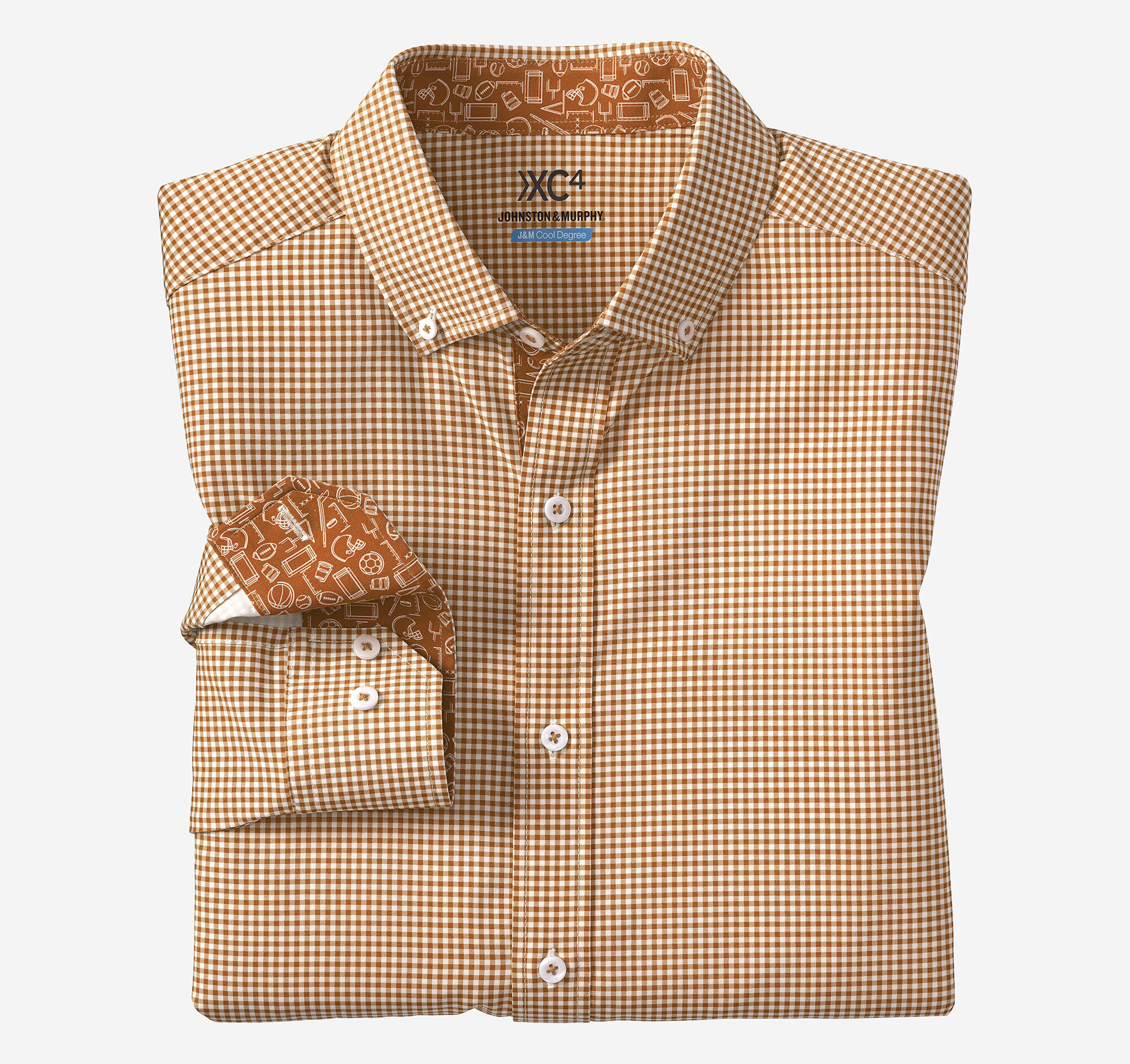 Men's Game Day XC+™ Long-Sleeve Gingham Shirt | Johnston & Murphy