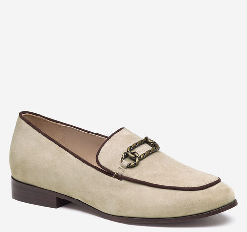 Ali Chain Loafer - Taupe Kid Suede