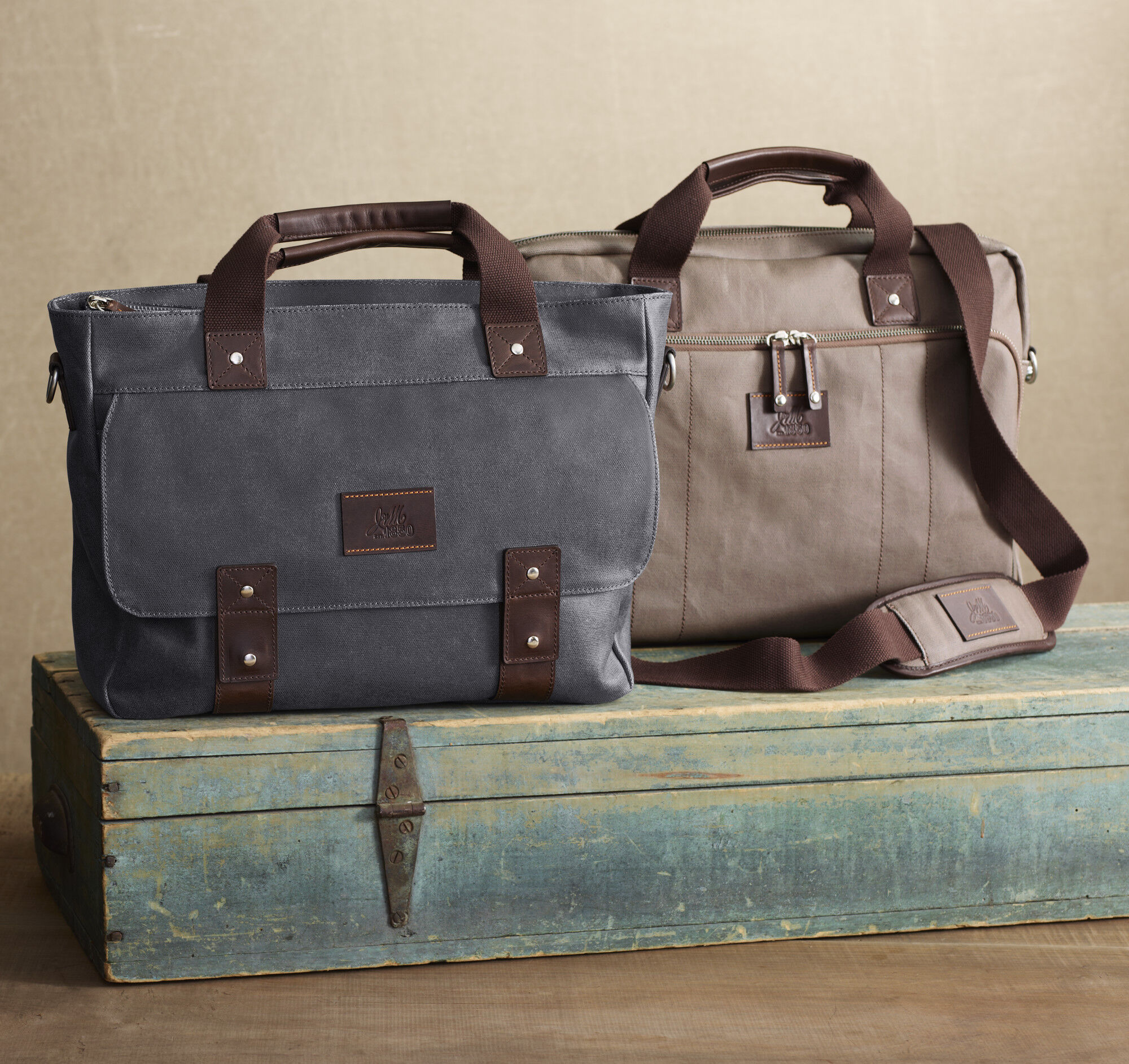 Est. 1850 Canvas Slim Laptop Briefcase Johnston & Murphy