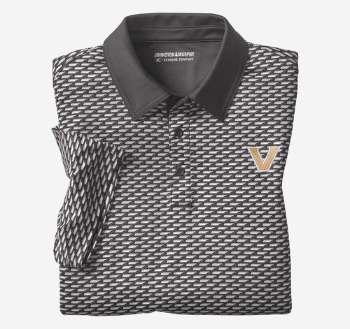 Collegiate XC+&trade; State Print Polo - Vanderbilt University - Black